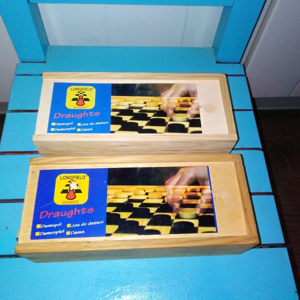 Damstenen Longfield games 2 stuks, Een of twee spelers, Ophalen, Gebruikt