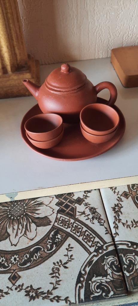 Antiek  Yixing, Chinees theestel,miniatuur, Antiek en Kunst, Antiek | Servies compleet, Ophalen of Verzenden