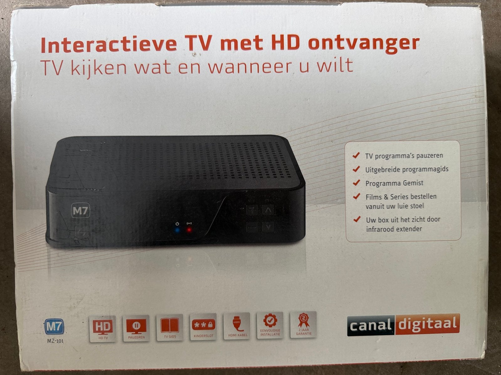 Canal Digital M7 MZ 101 Interactieve HD Ontvanger, Audio, Tv en Foto, Decoders en Harddiskrecorders, Ophalen of Verzenden, Zo goed als nieuw