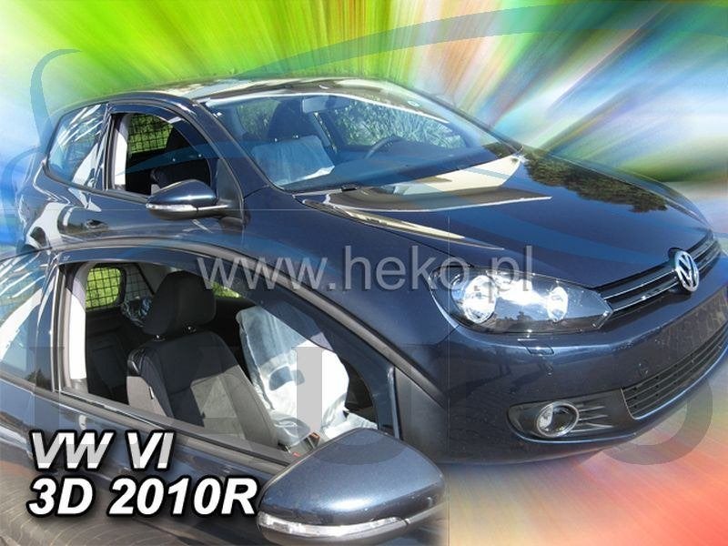 Golf 6 vw volkswagen zijwindschermen raamspoilers donker, Ophalen of Verzenden, Nieuw