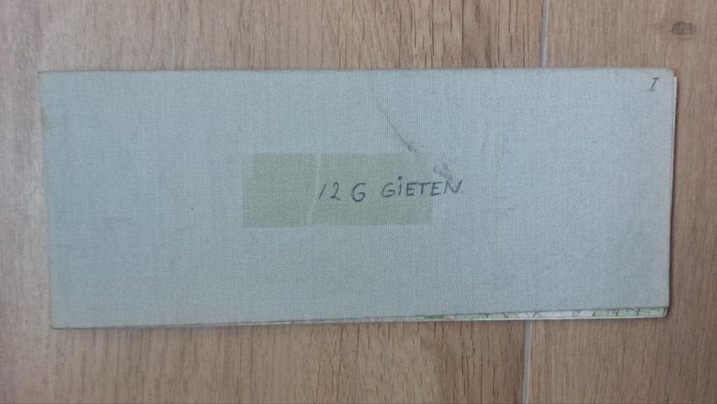 12G Gieten Anderen Rolde Gasteren Grolloo Stafkaart 1982, Ophalen of Verzenden, 1800 tot 2000, Nederland, Landkaart