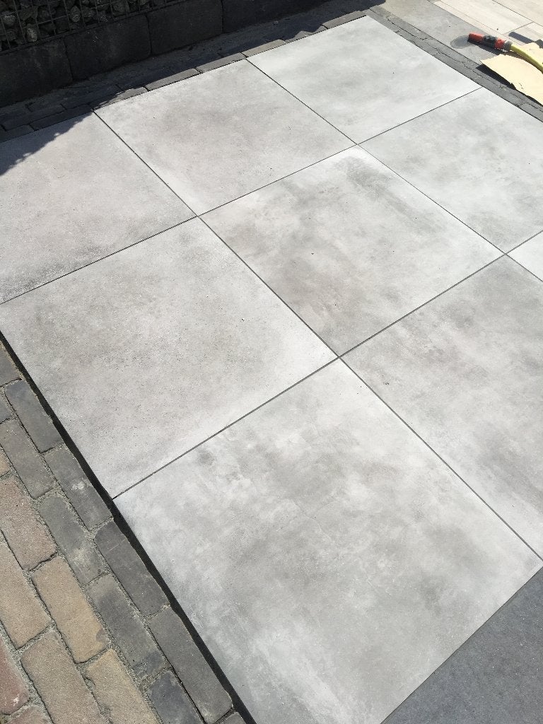 keramische terrastegels basic grey 60x60x2 cm partijtegels, Keramiek, Nieuw, Ophalen of Verzenden, 10 m² of meer