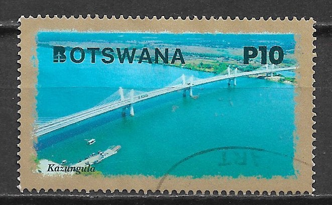 Botswana 2022 Brug viaduct architectuur, Ophalen of Verzenden, Overige landen, Gestempeld