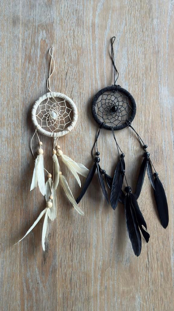 Dromenvangers set (cream en zwart), Meerkleurig, Boho, Ophalen of Verzenden, Zo goed als nieuw