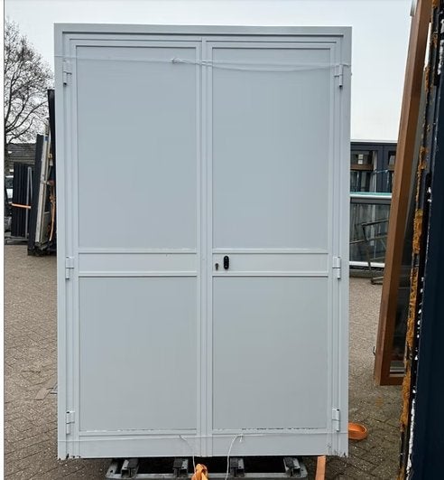 Aluminium dubbele schuurdeuren, Deurkozijn, Aluminium, Zo goed als nieuw, 150 tot 225 cm