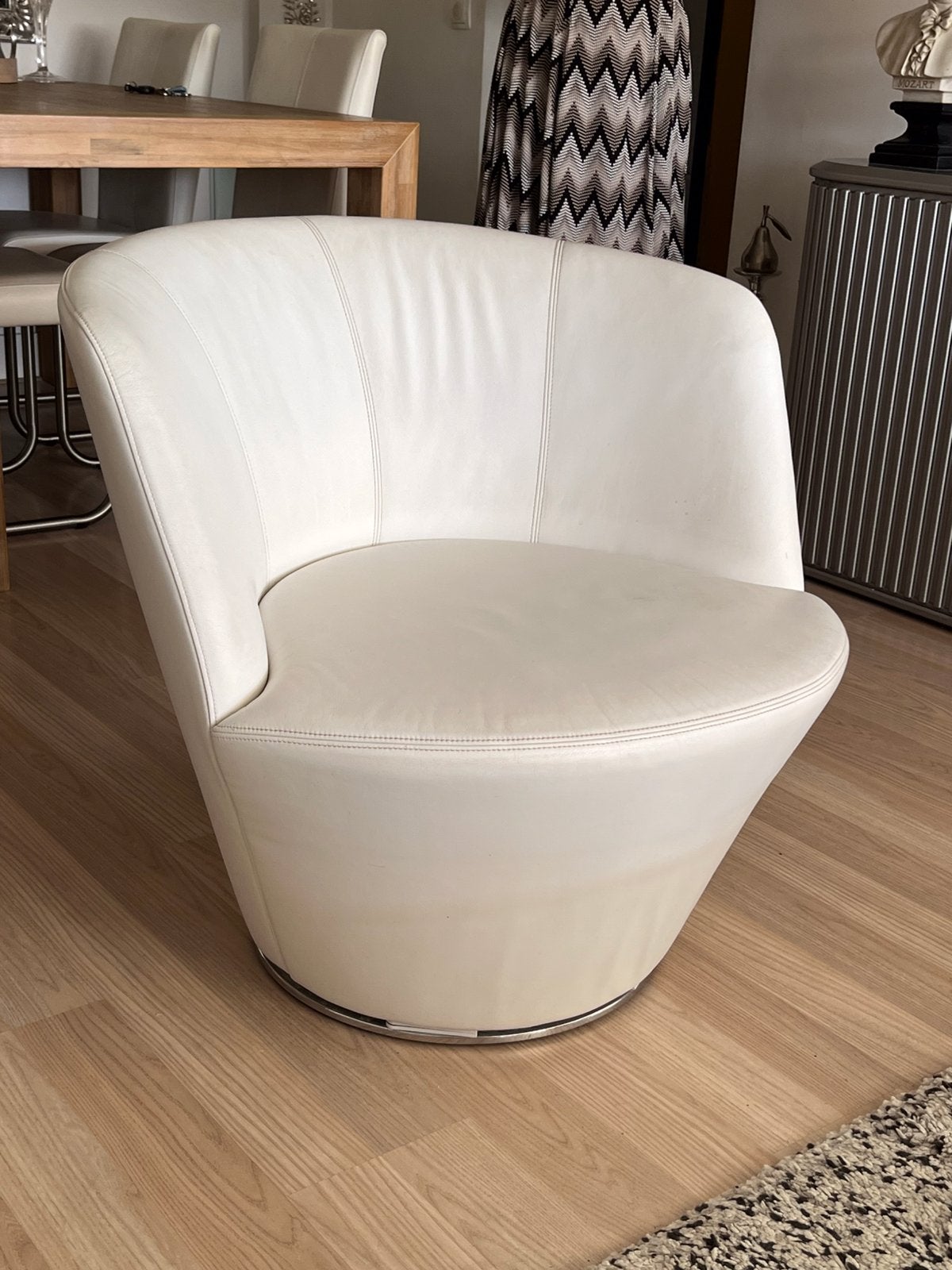 Walter Knoll fauteuil . Ameo, Ophalen, Minder dan 75 cm, Leer, Zo goed als nieuw