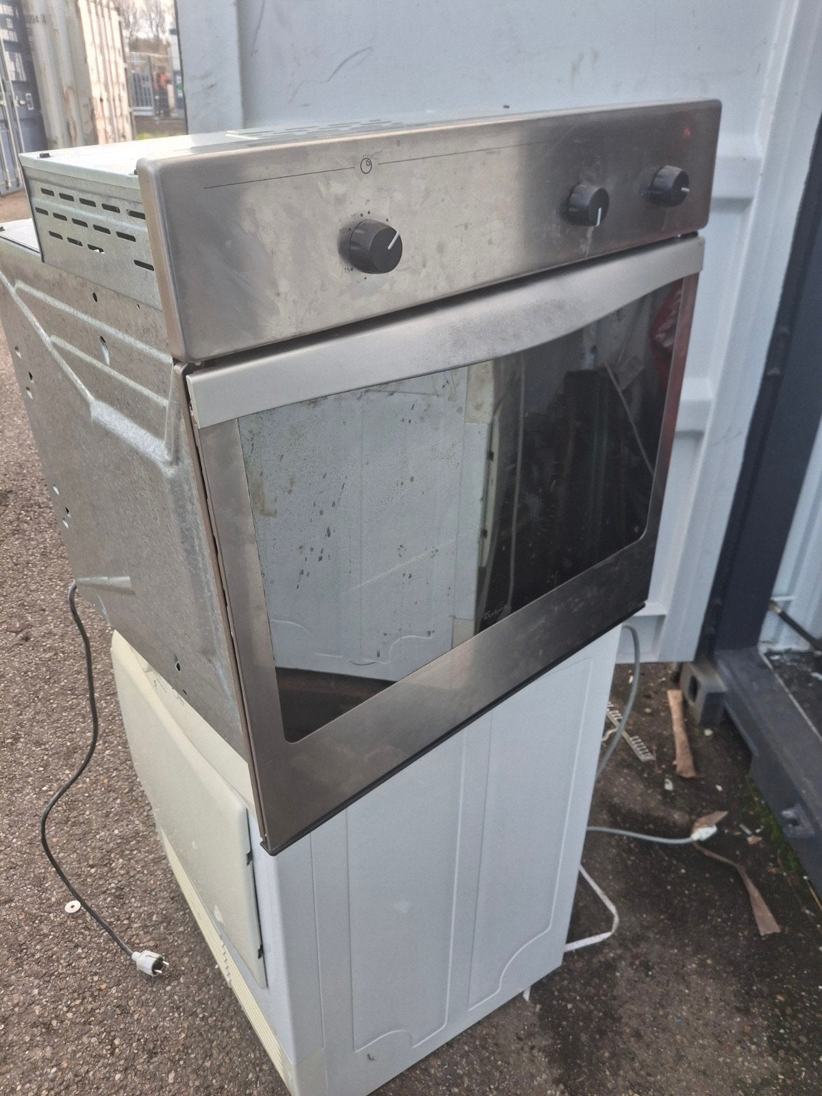 Rvs inb oven whirlpool uitstekend conditi gratis bezorg rdam, Witgoed en Apparatuur, Ovens, Zo goed als nieuw, Ophalen of Verzenden