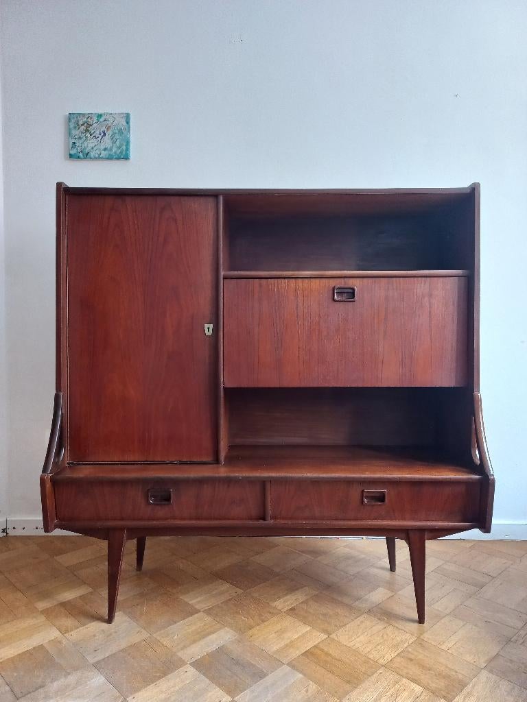 Vintage mid century kast 1960, Huis en Inrichting, Kasten | Dressoirs, Ophalen, 25 tot 50 cm