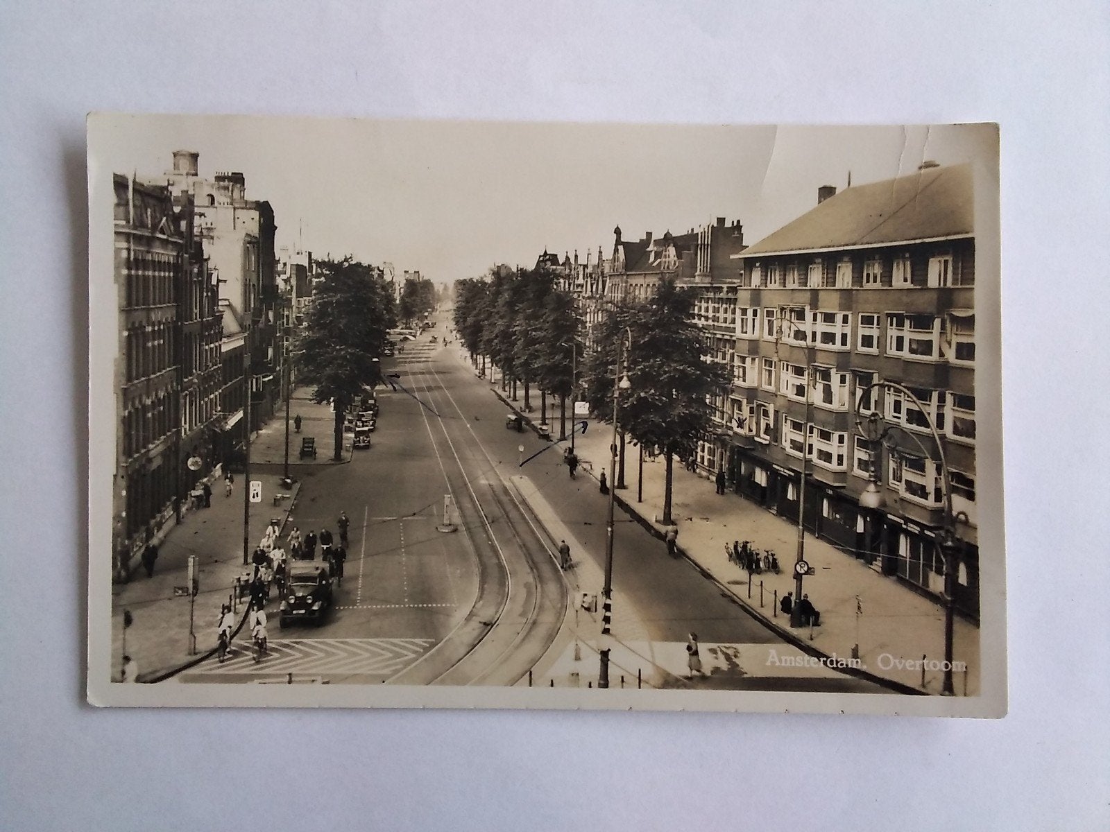 Ansichtkaart Amsterdam Overtoom, Ophalen of Verzenden, Voor 1940, Zo goed als nieuw, Overige onderwerpen