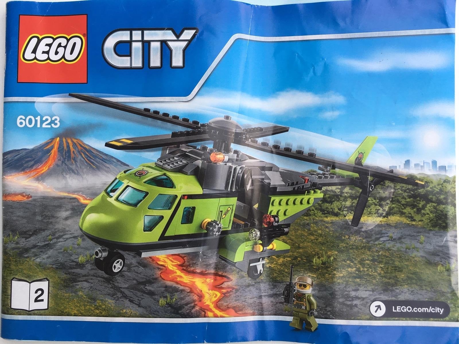 Lego City 60123 Vulkaanhelikopter met instructieboekje, Ophalen, City, Lego, Zo goed als nieuw