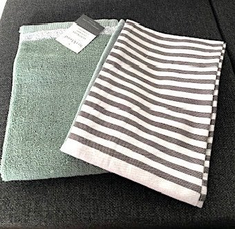 Nieuw set van 1 theedoek en 1 keukenhanddoek Birklund., Katoen, Overige merken, Nieuw, Theedoek of Handdoek