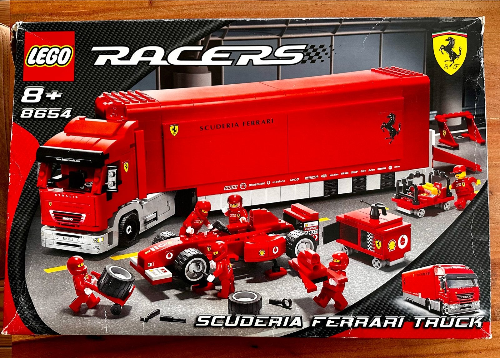 LEGO Racers 8654 Scuderia Ferrari Truck, Ophalen of Verzenden, Zo goed als nieuw, Overige merken