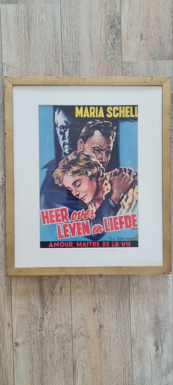 Vintage Filmposter Maria Schell - Heer over Leven en Liefde, Ophalen, Gelezen, Prod. Gloria Film, Filmspecifiek