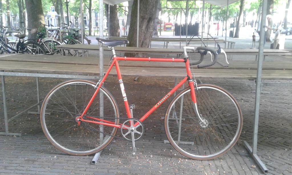 Racefiets Peugeot singlespeed, Fietsen en Brommers, Fietsen | Racefietsen, Gebruikt, Overige merken, Minder dan 10 versnellingen