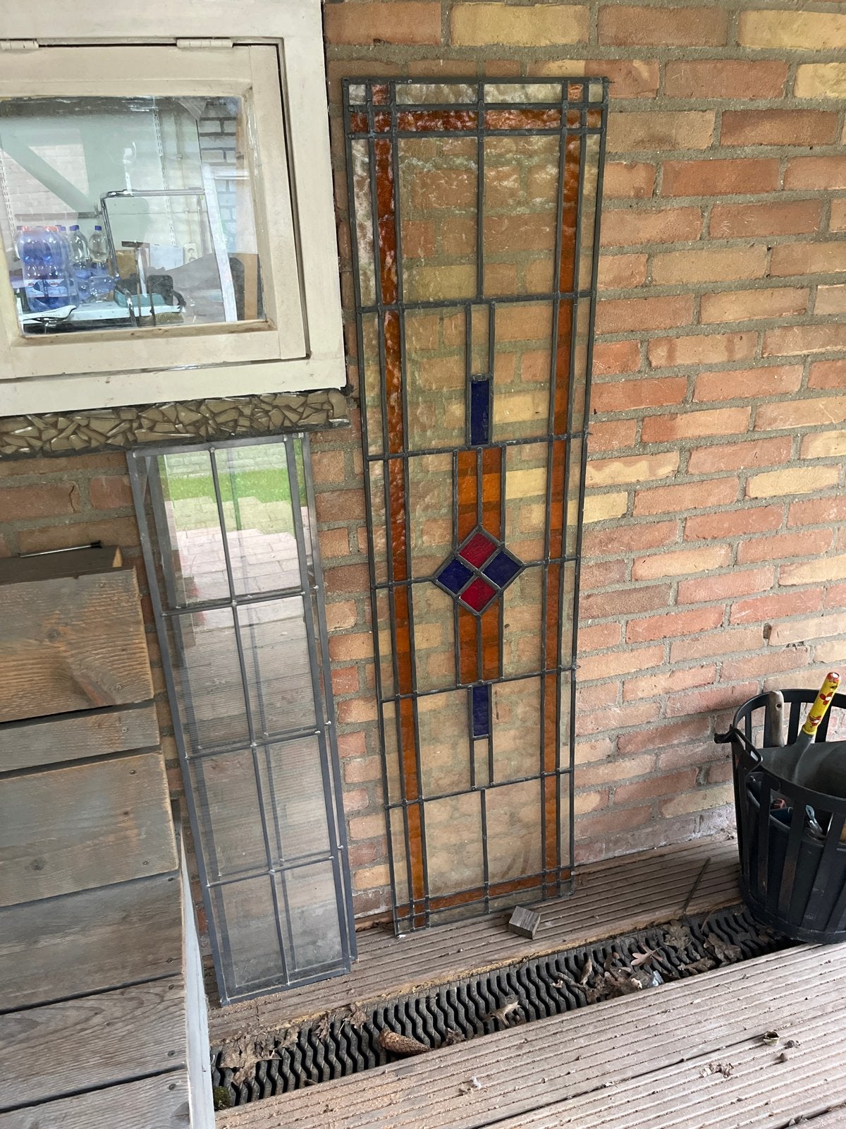 Glas in Lood Paneel - Klassiek Design, Ophalen, Gebruikt, Minder dan 80 cm, Glas in lood