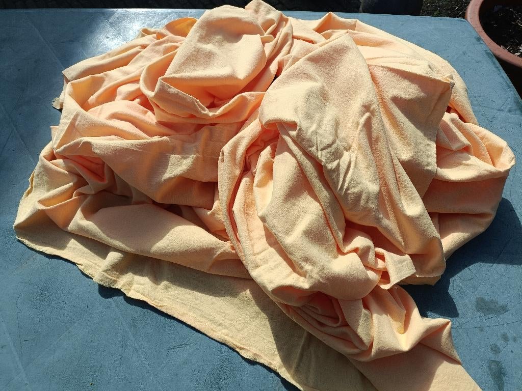 Molton lap stof flanel oranje Heerlijk zacht! 3.20 x 2.25 mt, 120 cm of meer, Oranje, Ophalen of Verzenden, Katoen