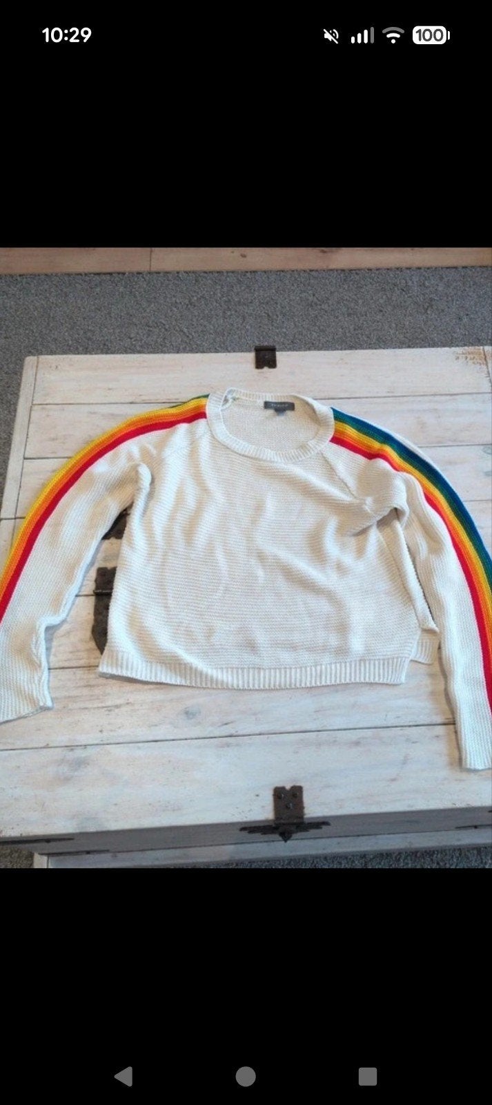 Regenboog trui, Maat 38/40 (M), Ophalen of Verzenden, Zo goed als nieuw, Meerkleurig