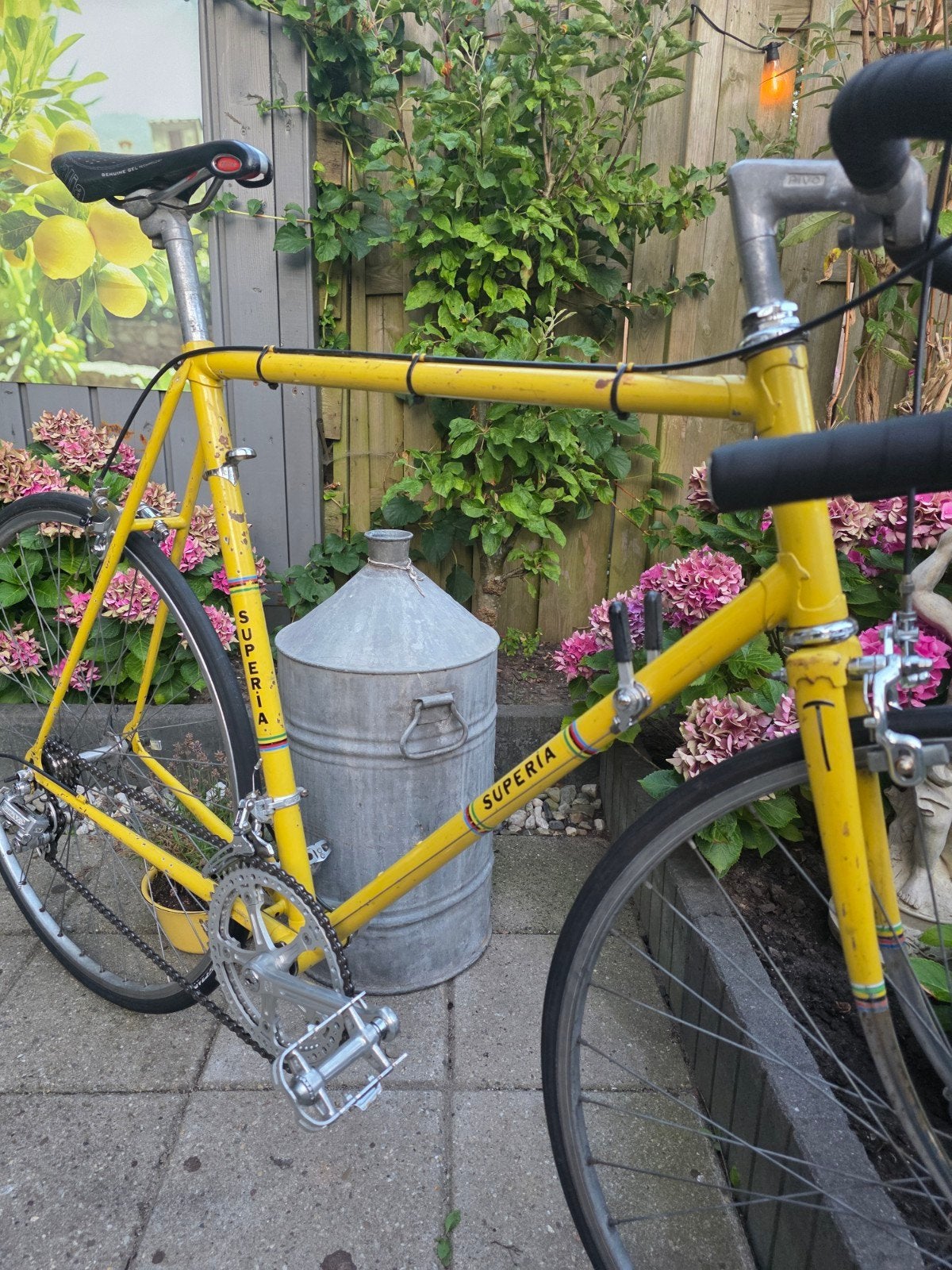Superia Stalen Vintage Racefiets - 2x5 versnellingen, Fietsen en Brommers, Fietsen | Racefietsen, Minder dan 10 versnellingen