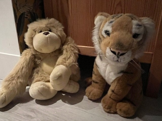 Knuffel aap, of tijger, Ophalen of Verzenden, Zo goed als nieuw, Tijger