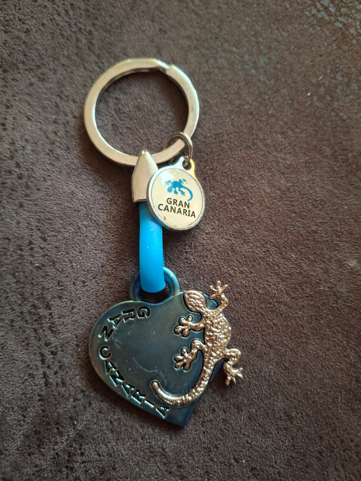 Sleutelhanger Gran Canaria met hagedis, Verzamelen, Ophalen of Verzenden, Zo goed als nieuw, Stad of Land