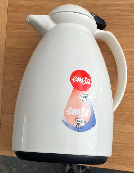 Nieuwe Emsa Thermoskan 1.0L - Wit, Overige typen, Nieuw, Ophalen of Verzenden, Wit