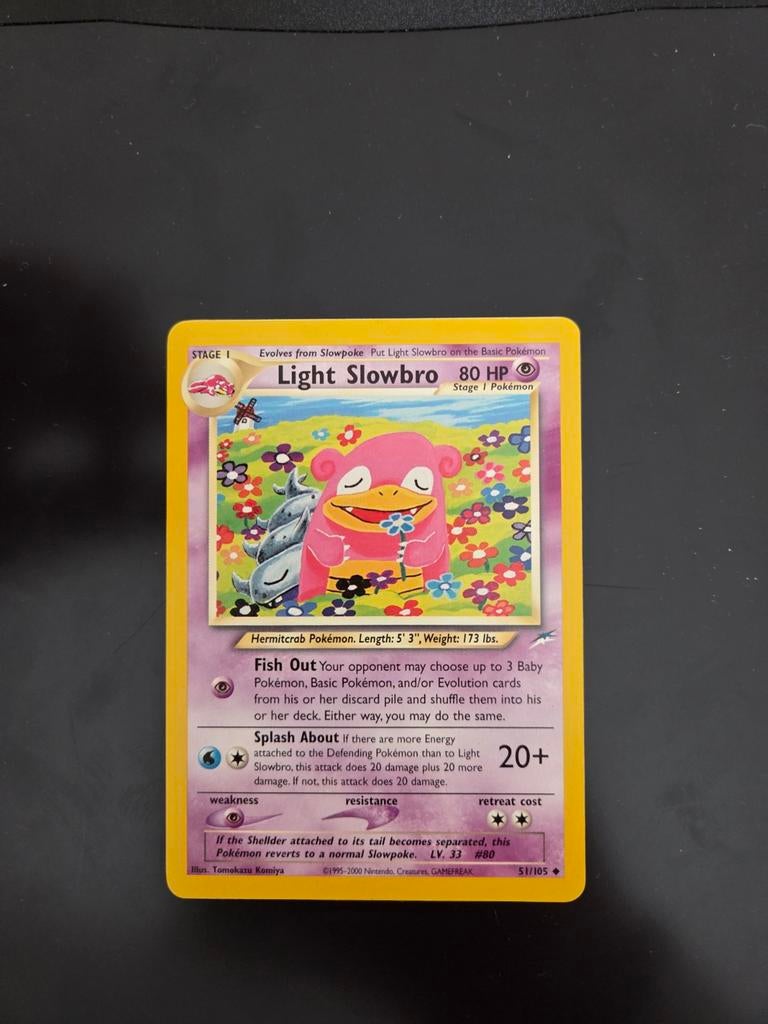 Pokémon Kaart: Light Slowbro (Neo Destiny 51/105), Ophalen of Verzenden, Gebruikt, Losse kaart