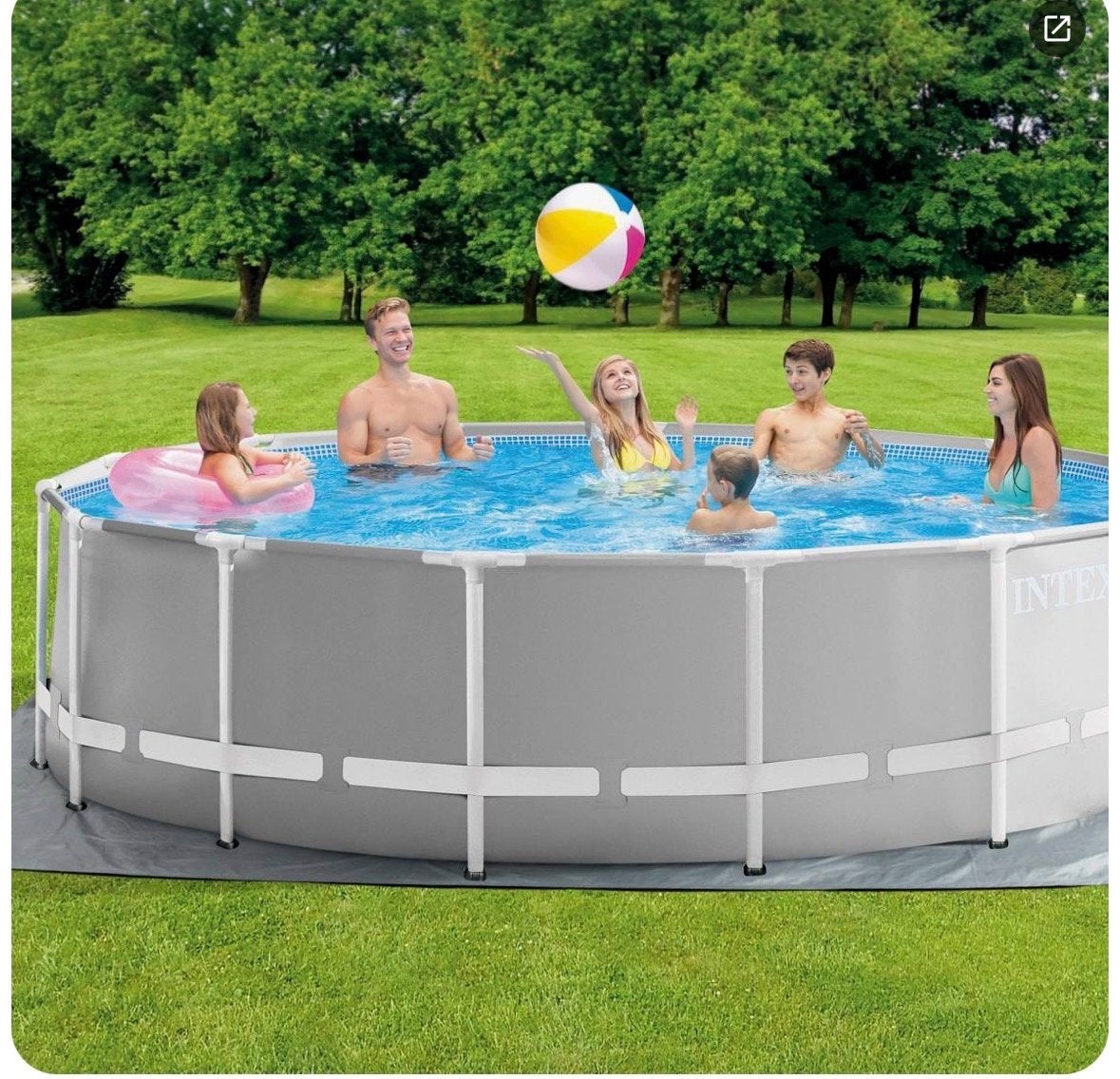 Intex zwembad 3.66m doorsnee, 90cm hoog, incl trap, Tuin en Terras, Zwembaden, Ophalen, Gebruikt, 80 tot 120 cm, Rond