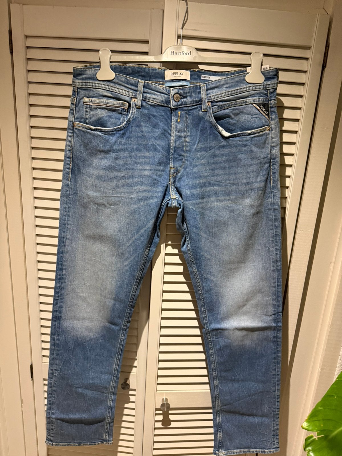 Nieuwe Replay Grover jeans 33-32, Verzenden, Nieuw, Blauw, W33 - W34 (confectie 48/50)