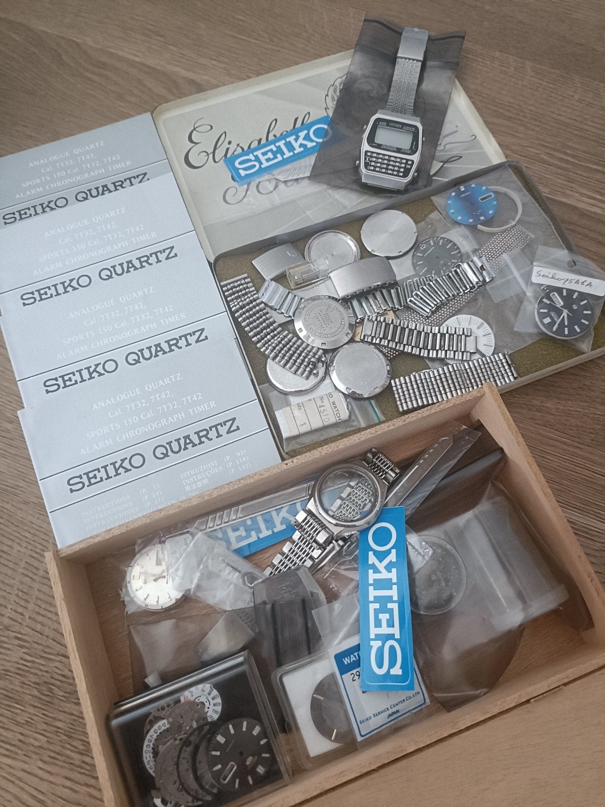 lot Partij Sporthorloges Seiko Citizen Lcd Chronograaf Zie, Verzenden, Gebruikt, IOS, Seiko Citizen