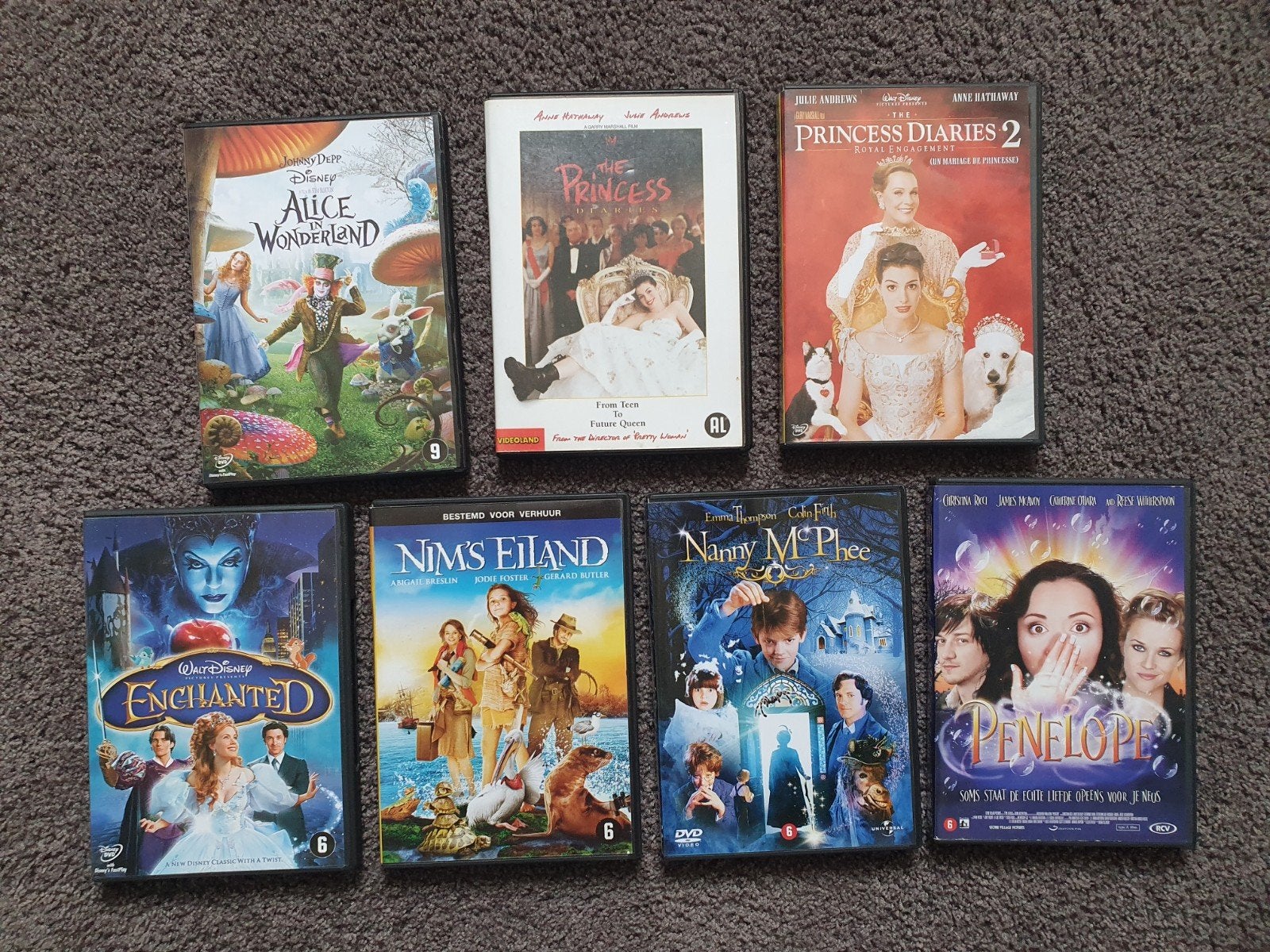 Verzameling 7 DVD's Prinsessen, sprookjes en avontuur, Ophalen of Verzenden, Gebruikt, Engels, Amerikaans