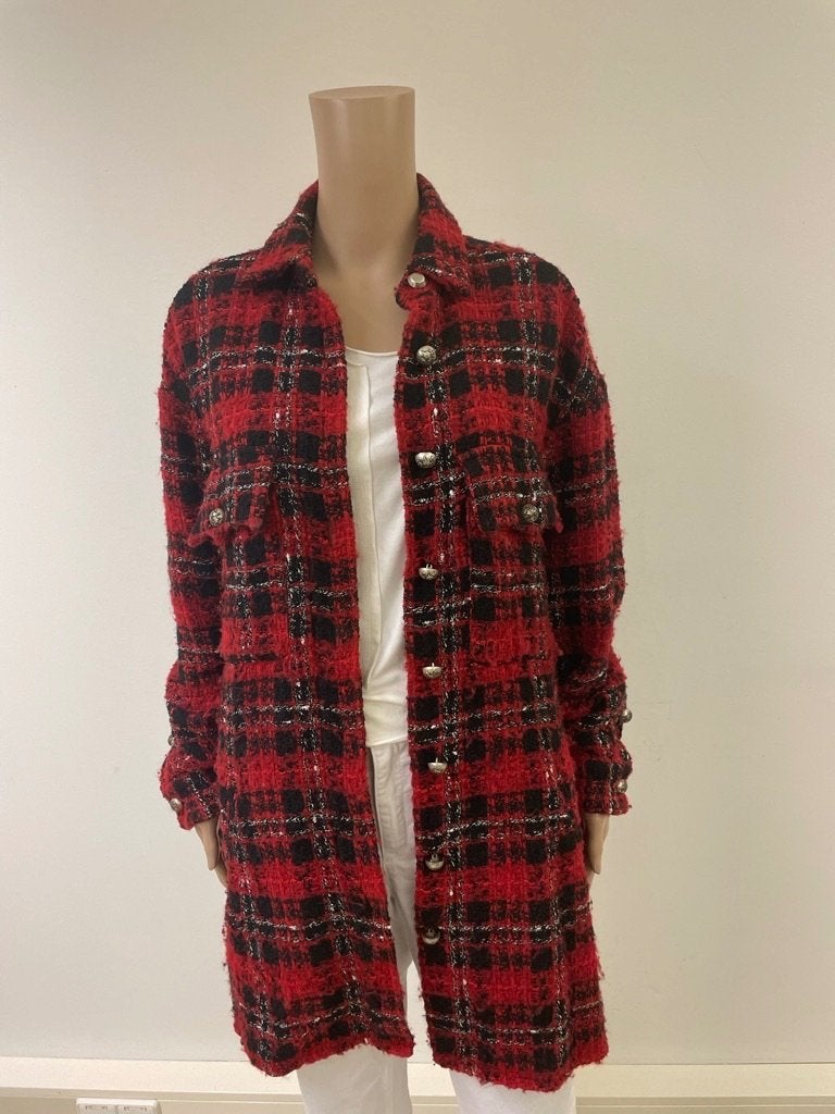 The kooples rood geruit jasje maat M, Maat 38/40 (M), ., Ophalen of Verzenden, Zo goed als nieuw
