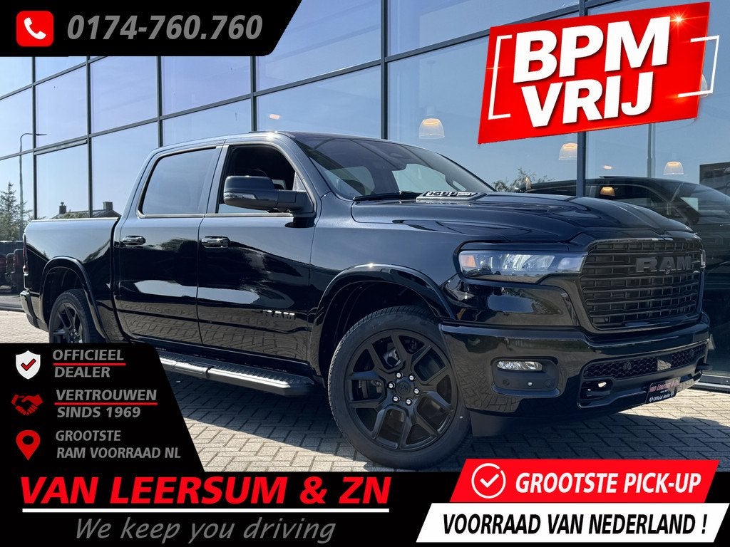 Dodge Ram 1500 Laramie Night Hurricane | Pano | H&K | Passen, Automaat, 3500 kg, Zwart, 426 pk