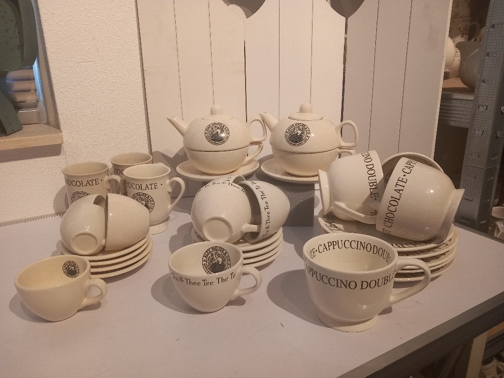 Cappuccino grote kop en schotels Alex Meijer, Huis en Inrichting, Keuken | Servies, Overige merken, Keramiek, Ophalen of Verzenden