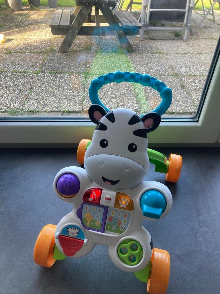 Fisher-Price Loop Met Mij Zebra loopwagen met licht en gelui, Ophalen of Verzenden, Gebruikt, Overige typen, Met licht