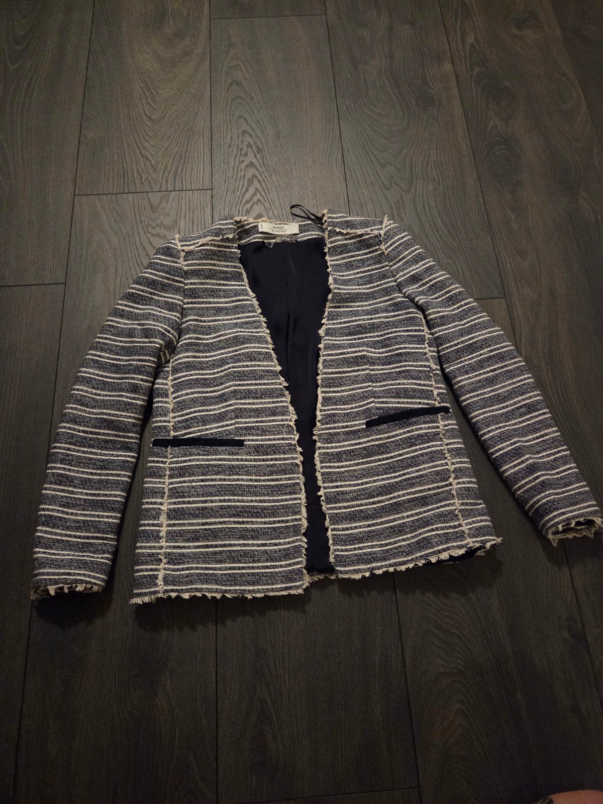blazer boucle, Mango, Blauw, Ophalen of Verzenden, Zo goed als nieuw