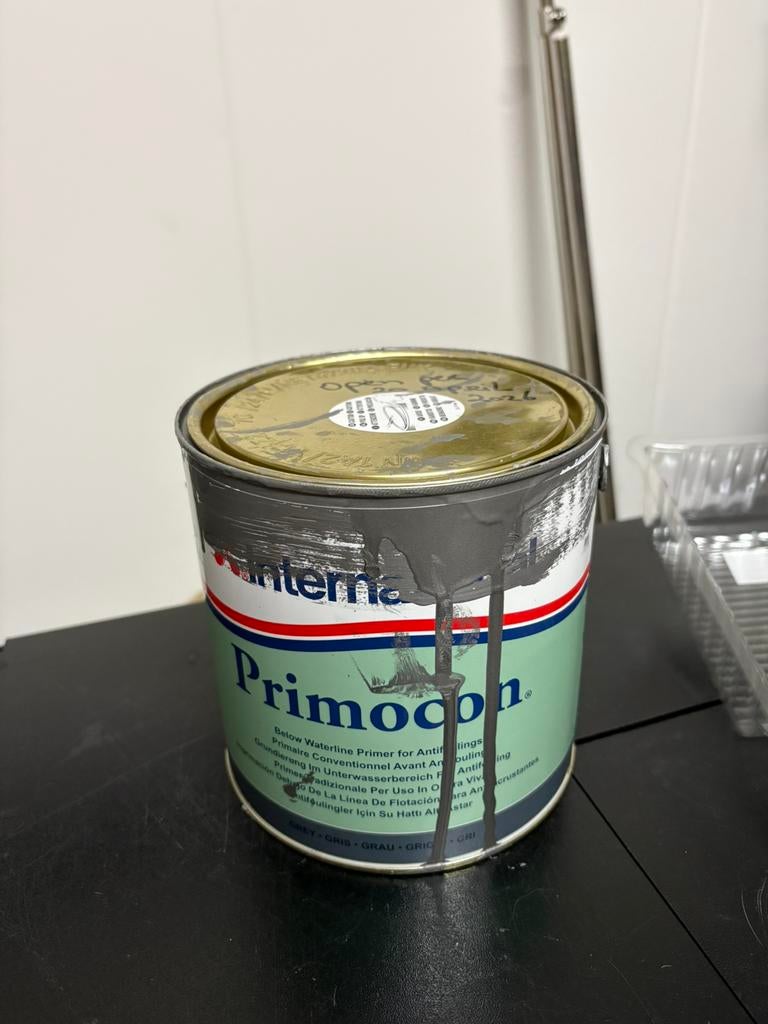 1,75 liter International Primocon boot primer Grijs, Minder dan 5 liter, Ophalen of Verzenden, Nieuw, Grijs