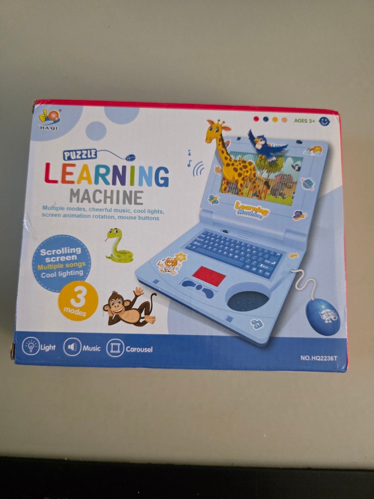 Educatieve Leerlaptop voor Kinderen - Puzzel & Muziek, Ophalen of Verzenden, Nieuw, Puzzelen, Met licht