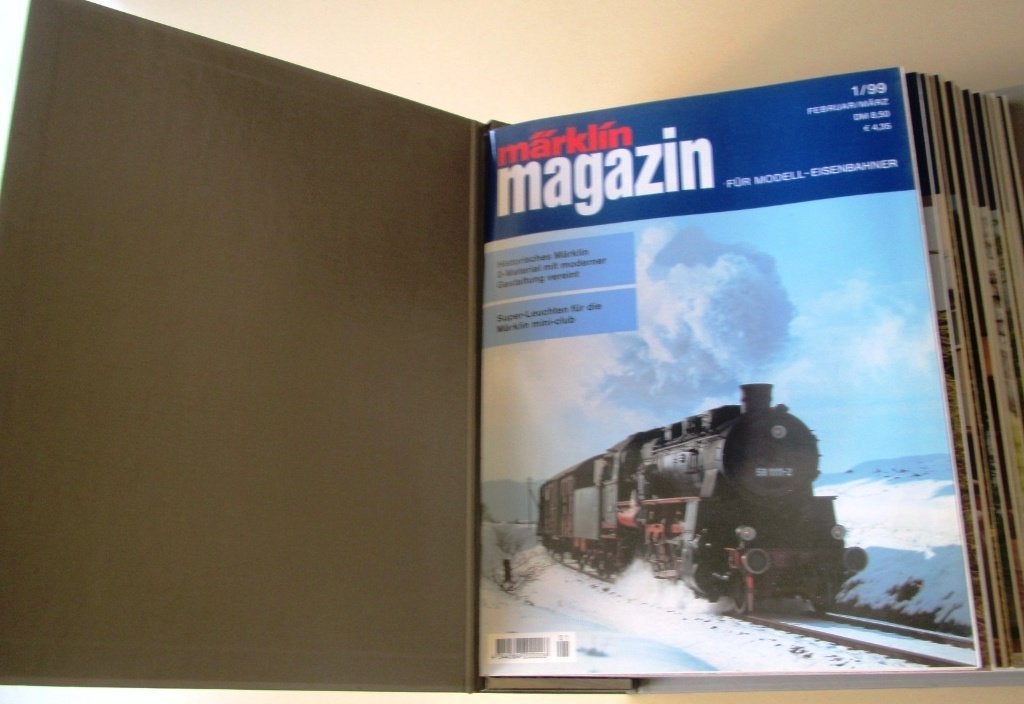 Märklin magazin jaargangen 1999+2000 met märklin ordner H0 Z, Wisselstroom, Zo goed als nieuw, Märklin, Boek, Tijdschrift of Catalogus