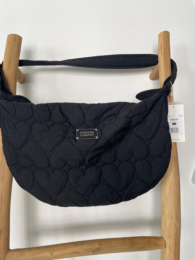 Fabienne Chapot Fabio Bag zwart quilted – nieuw met labels, Ophalen of Verzenden, Nieuw, Zwart, Schoudertasje
