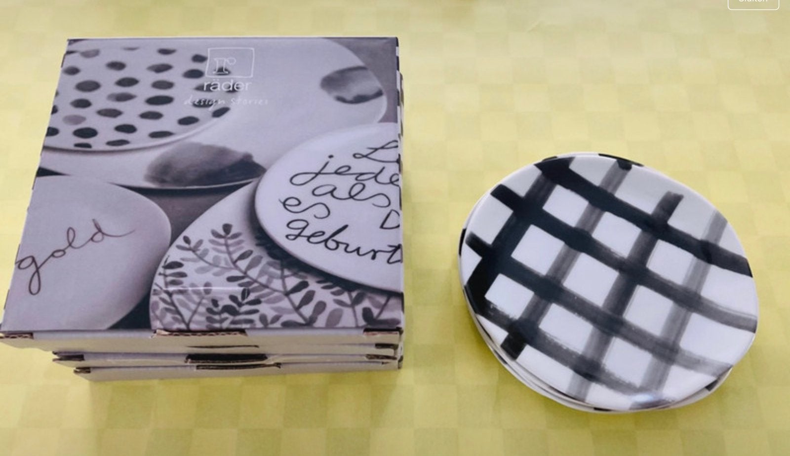 Rader mix & match servies set 4 bordjes, Nieuw, Ophalen of Verzenden, Bord(en), Overige stijlen