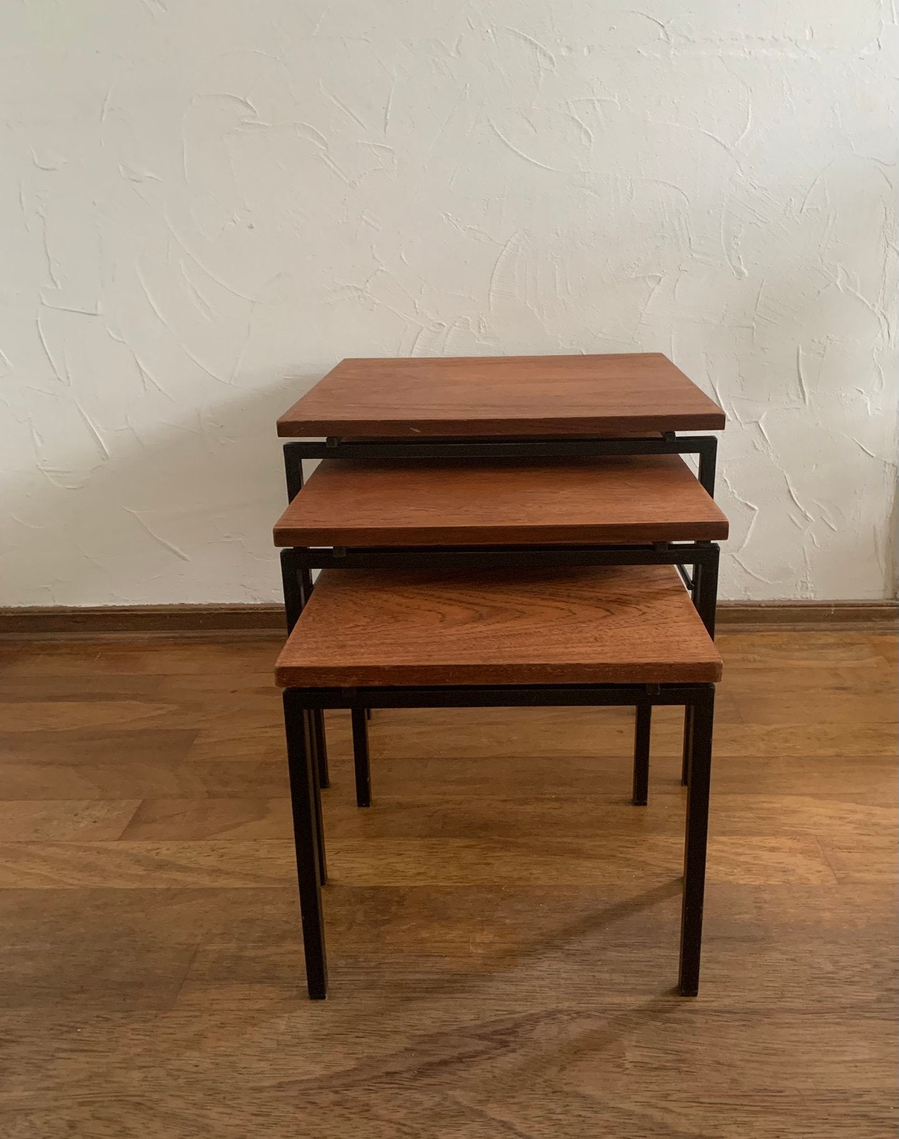 Pastoe nesting tables Cees Braakman silence minus light, Minder dan 45 cm, Minder dan 55 cm, Gebruikt, Vierkant