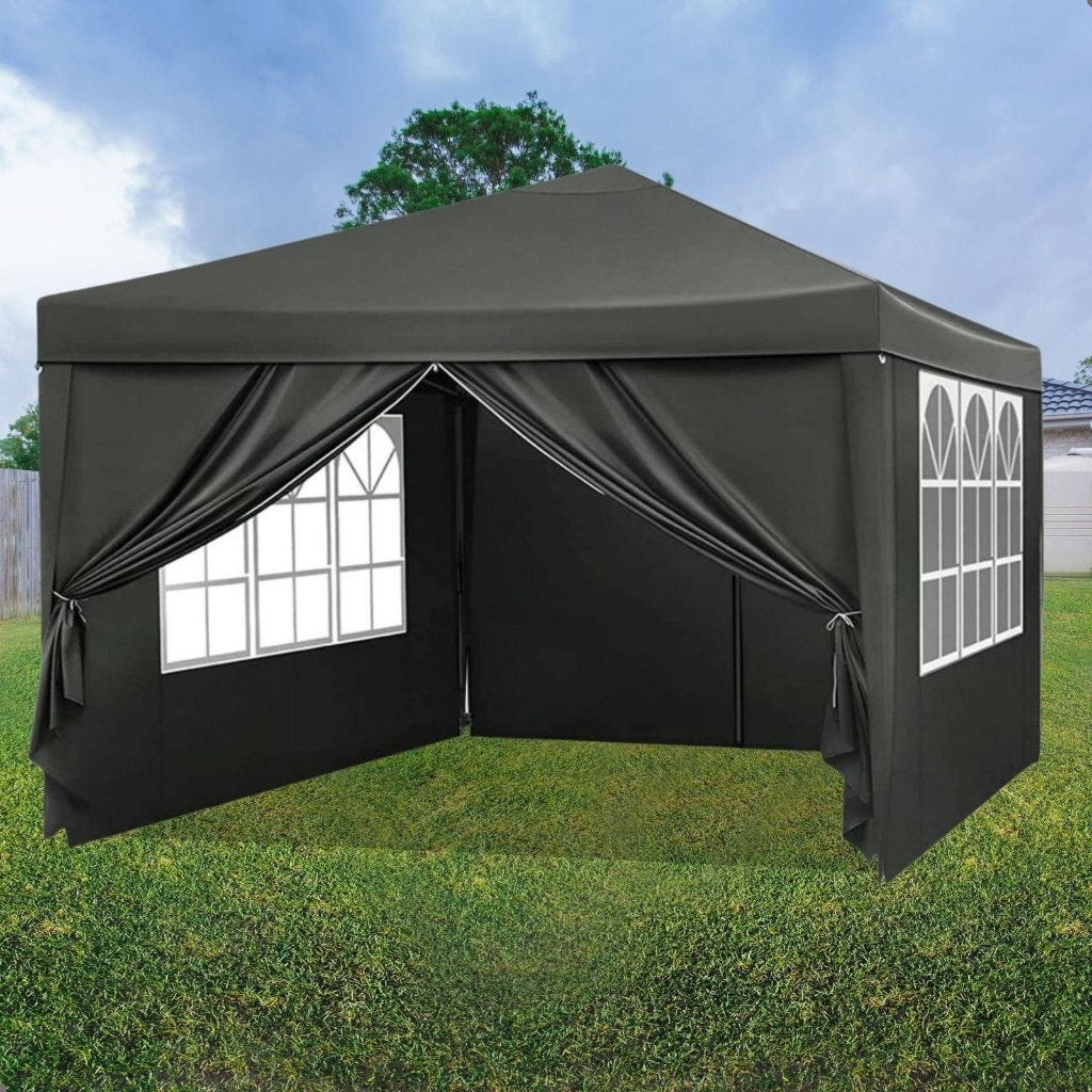 Verhuur Partytent 3x3 Easy Up met zijwanden - Zwart, Tuin en Terras, Partytenten, Ophalen, Opvouwbaar, Partytent, Minder dan 4 meter
