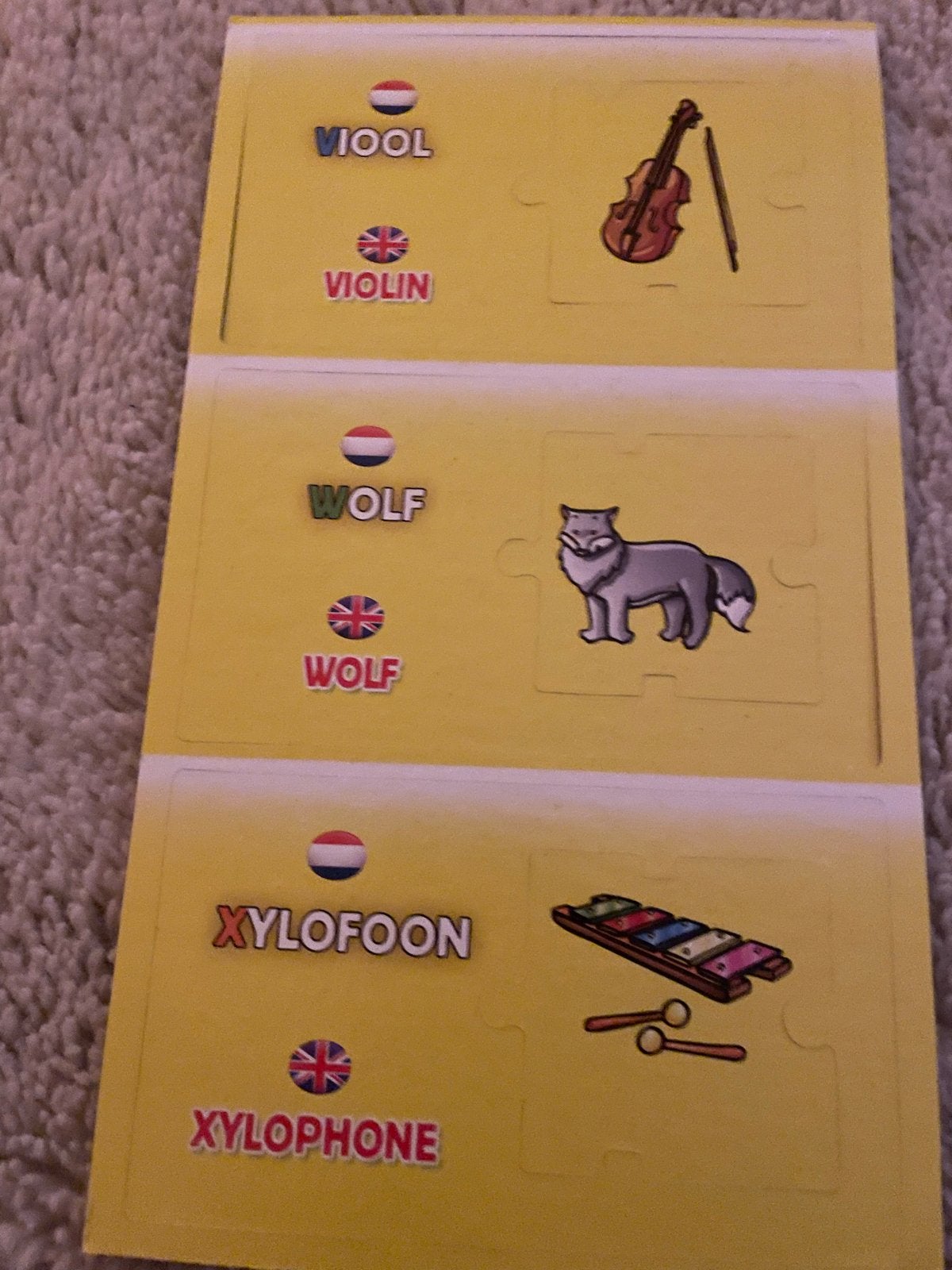 Clementoni Alfabet Puzzel voor Baby's en Peuters, Ophalen of Verzenden, Zo goed als nieuw, Overige typen