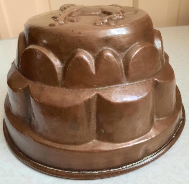 Antiek grote rood koperen cake/taartvorm paard, Ophalen of Verzenden