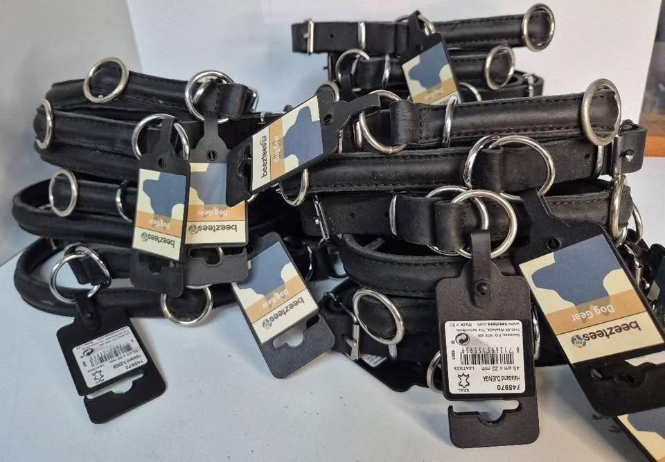 Luxe partij leren hondenhalsbanden halsband hond Beeztees 20, Ophalen of Verzenden, Nieuw