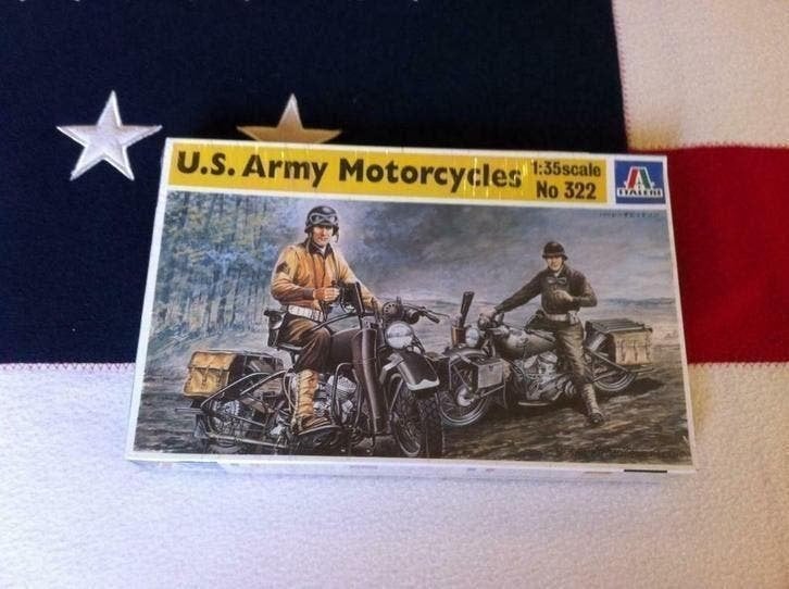 italeri 322 US Army motorcycles 1/35 vintage, Verzenden, 1:32 tot 1:50, Nieuw, Italeri