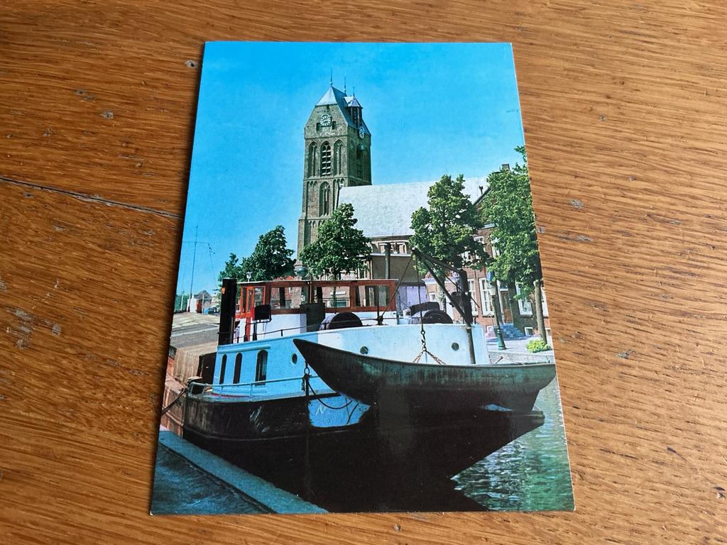 C2983 Oudewater kerk binnenvaartschip Hollandse IJssel, Ophalen of Verzenden, Utrecht