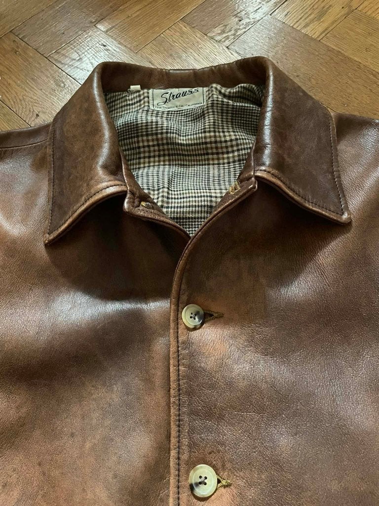 Levi's Vintage Clothing Rye leather jacket, Ophalen of Verzenden, Gedragen, Overige maten, Bruin
