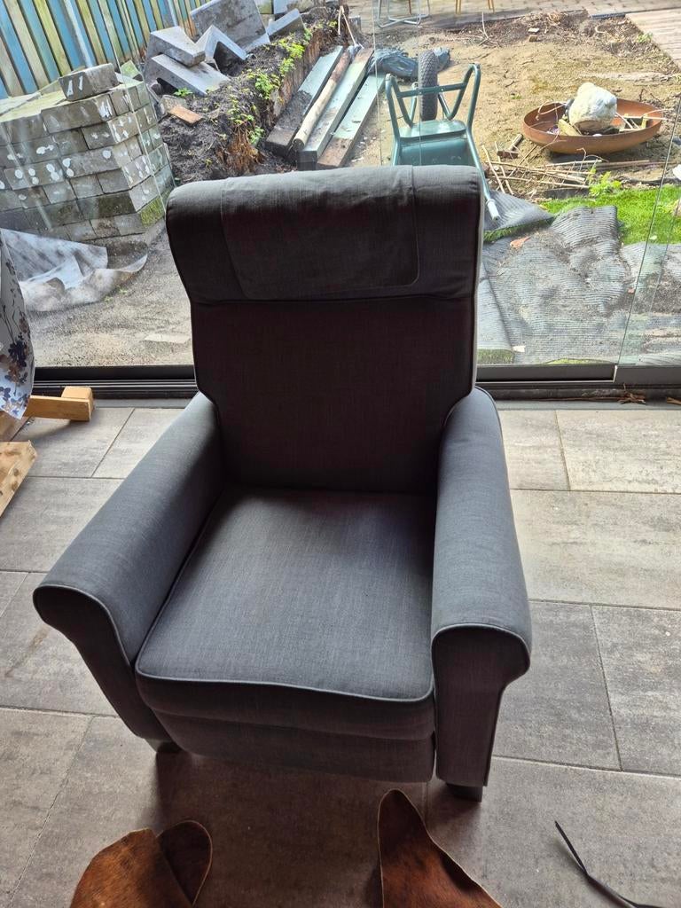 Relax fauteuils 1x grijs ikea, Huis en Inrichting, Fauteuils, Ophalen, 75 tot 100 cm, 50 tot 75 cm