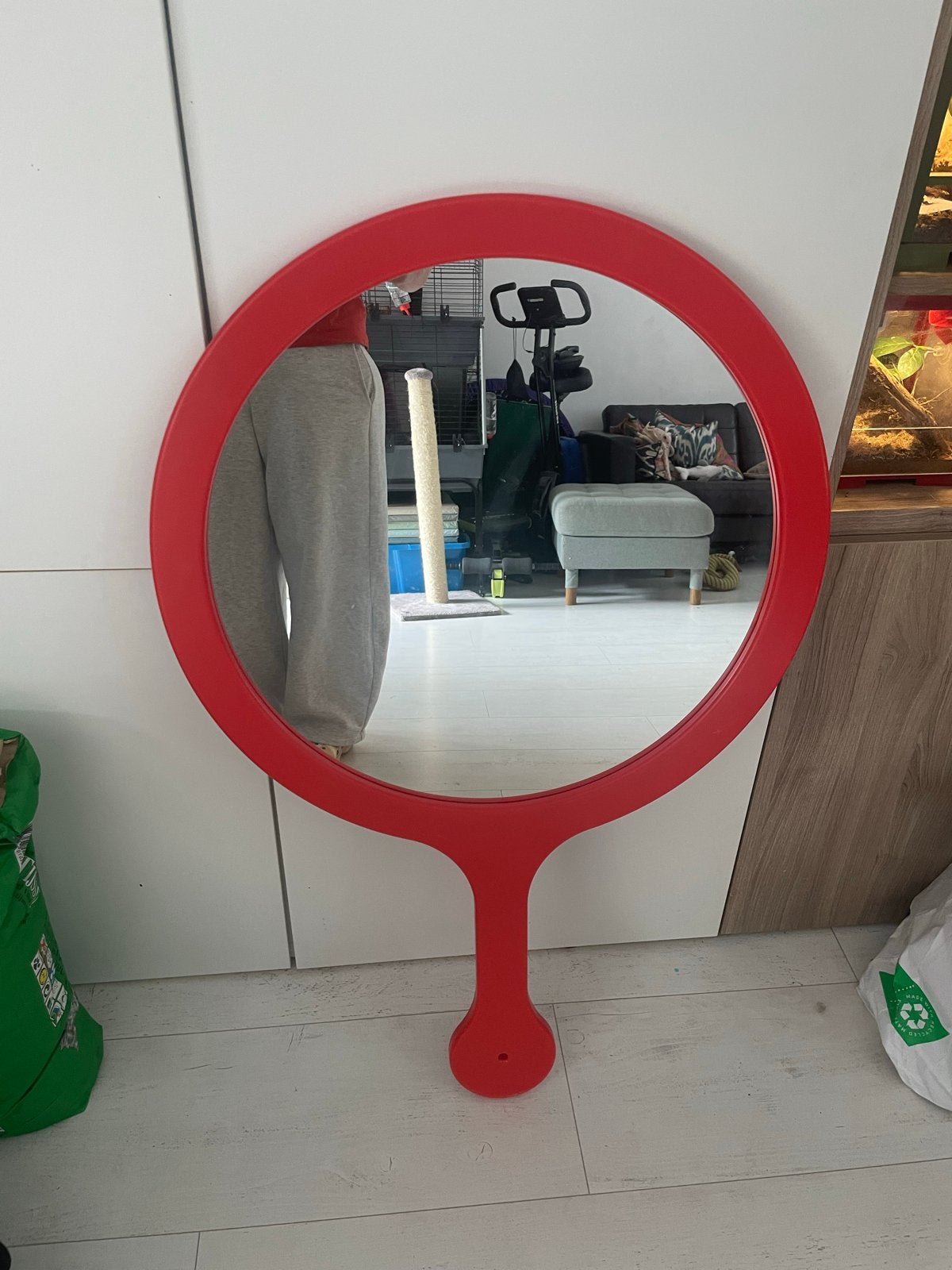Vintage retro  IKEA Dyrvik wandspiegel, G.E. Einarsdóttir, Ophalen, Minder dan 50 cm, Minder dan 100 cm